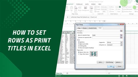 how to set print titles in excel and explore the benefits of organizing your data for printing